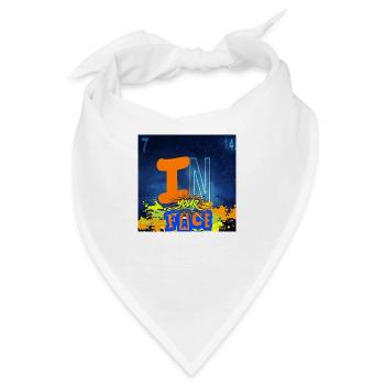 "IN YOUR FACE" Chemie-Design - Bandana - Weiß - Vorne