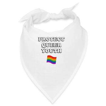 Protect Queer Youth LGBTQ Flag - Bandana - Weiß - Vorne