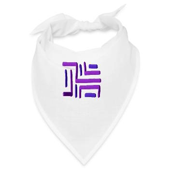 Lila Farblabyrinth - Bandana - Weiß - Vorne