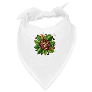 Kaffebohnen Ich liebe Kaffe - Bandana - Weiß - Vorne