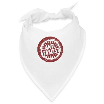 Antifaschist Kreis Rot links kommunist - Bandana - Weiß - Vorne