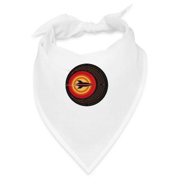 Retro-Rakete im Orbit - Bandana - Weiß - Vorne