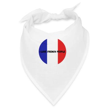 Ich liebe die Franzosen - Bandana - Weiß - Vorne