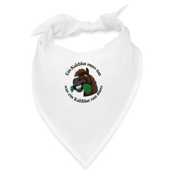 Pummelpony Nimmersatt Kaltblut - Bandana - Weiß - Vorne