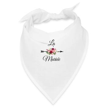 Der Brautpfeil Blumenstrauß - Bandana - Weiß - Vorne