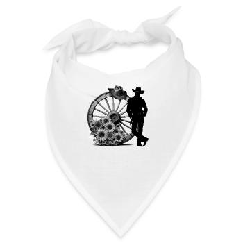 Cowboy Lustiger Cowboyhut Wild Western Rodeo Texas - Bandana - Weiß - Vorne