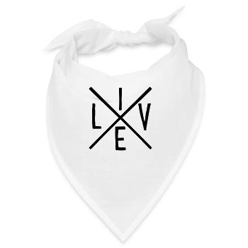 Leben - Bandana - Weiß - Vorne