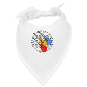 Gitarren - Bandana - Weiß - Vorne