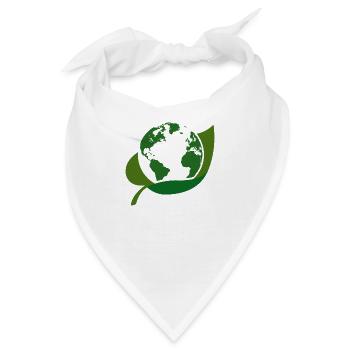 Öko Grüne Welt - Bandana - Weiß - Vorne