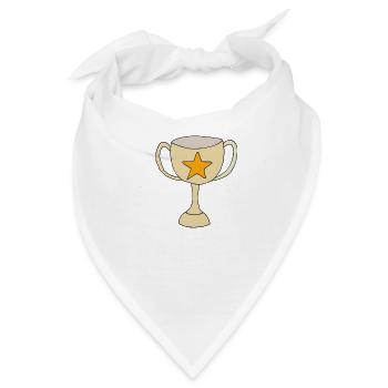 pokal - Bandana - Weiß - Vorne