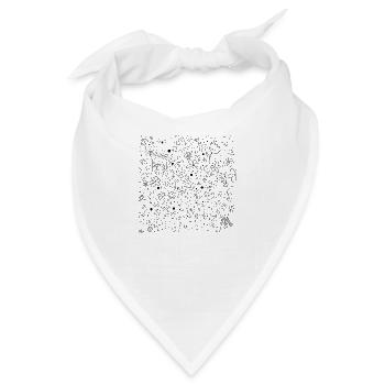 BlumenMuster - Bandana - Weiß - Vorne
