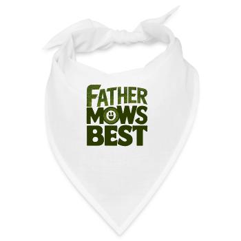Father Mows Best - Bandana - Weiß - Vorne