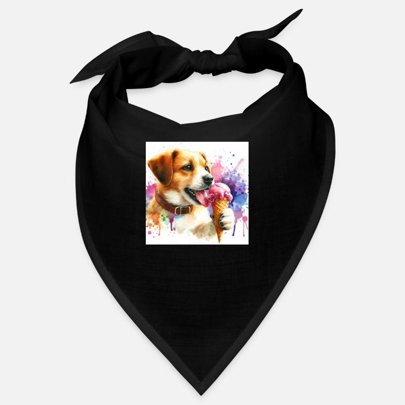 Hund isst Eis Bandana