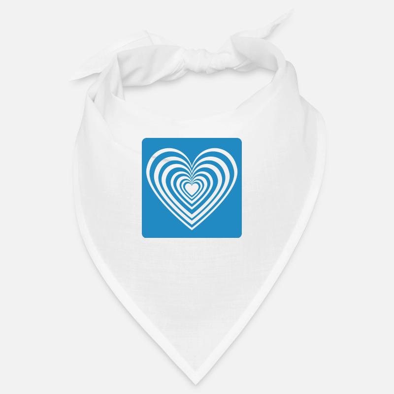 Blaues Herz Bandana