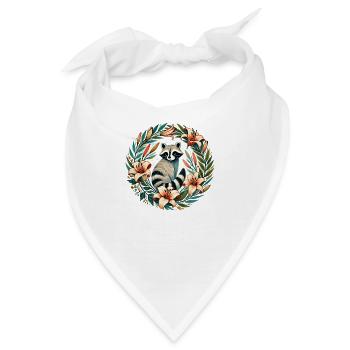 Waschbär-Lilie - Bandana - Weiß - Vorne