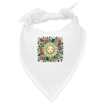 Rosen-Sonnenschein - Bandana - Weiß - Vorne