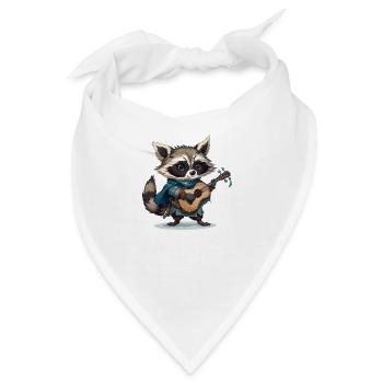 Waschbär-Barde - Bandana - Weiß - Vorne