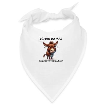 Lustiger Esel - Bandana - Weiß - Vorne