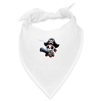 Pirat - Skelett - Bandana - Weiß - Vorne