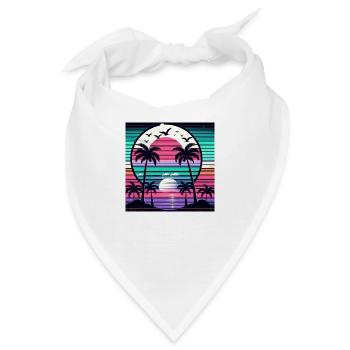 Tropical Sunset - Bandana - Weiß - Vorne