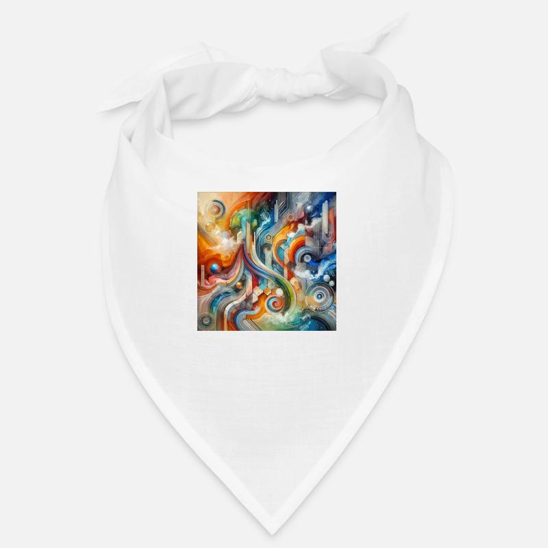 Lebhafter Fluss - Abstraktes Gemälde Bandana