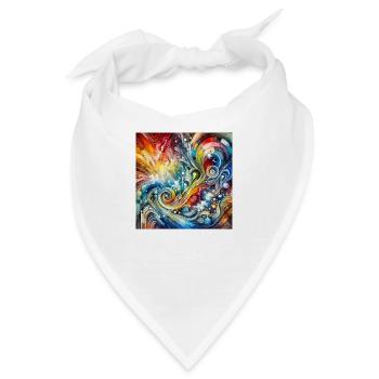 Dynamisches Spektrum - Abstraktes Gemälde - Bandana - Weiß - Vorne