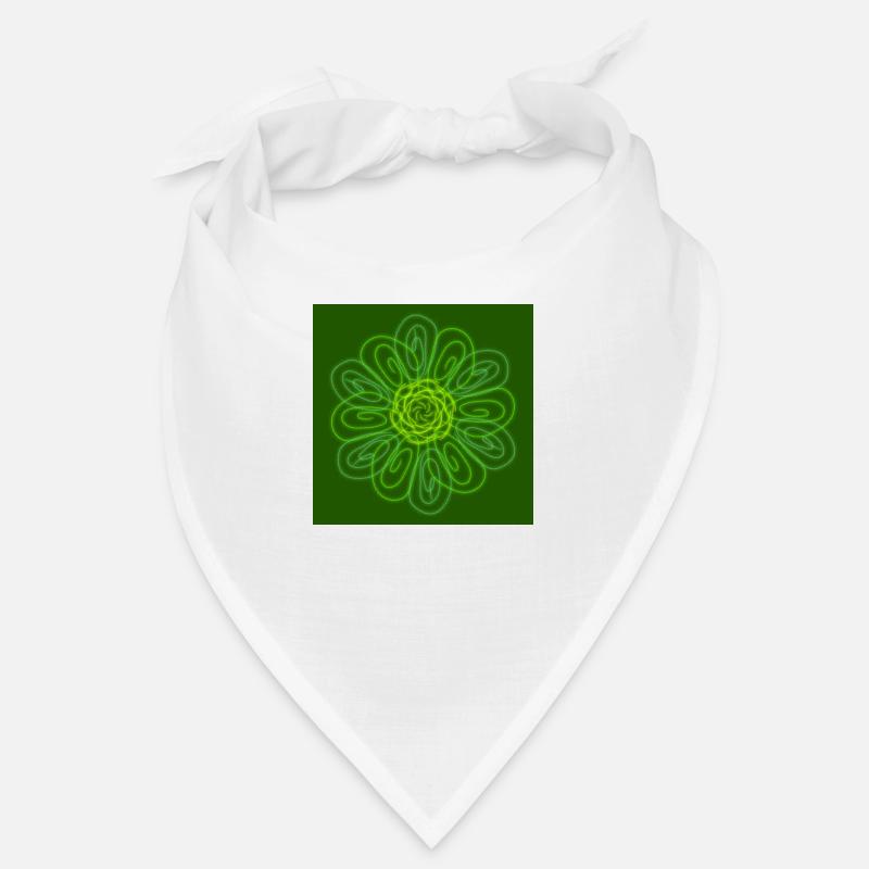 Fleur verte abstraite Bandana
