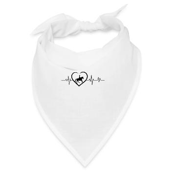 Herzschlag-Reiten - Bandana - Weiß - Vorne