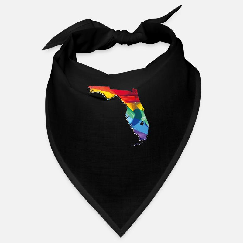 LGBTQ Flag in Florida State Map Bandana