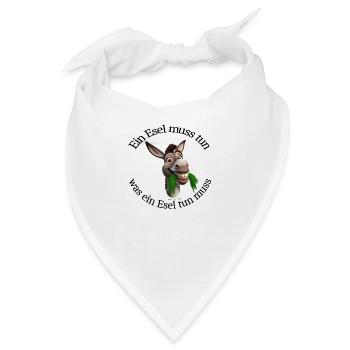 Nimmersatt Esel - Bandana - Weiß - Vorne