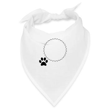 Vorlage Sonnen rahmen Pfotenabdruck Design - Bandana - Weiß - Vorne