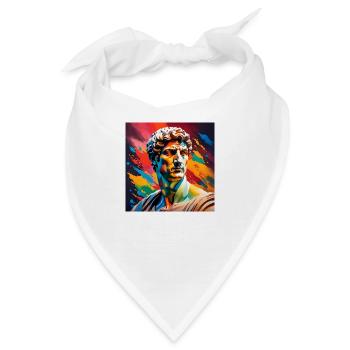 Michelangelo David farbig - Bandana - Weiß - Vorne