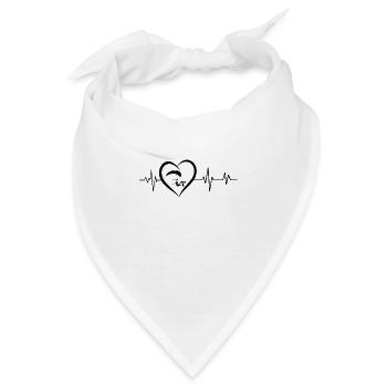 Paragliding Herzschlag - Bandana - Weiß - Vorne
