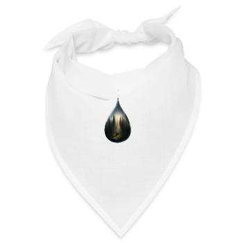 Waldblick Riss - Bandana - Weiß - Vorne