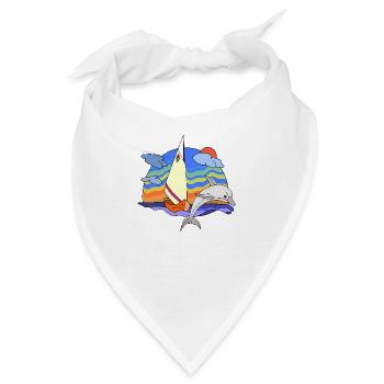 Segelboot - Bandana - Weiß - Vorne