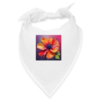 Blume - Bandana - Weiß - Vorne