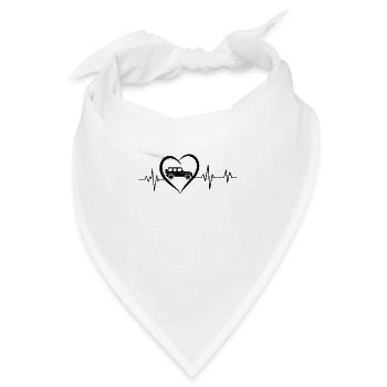 Herzschlag Offroad - Bandana - Weiß - Vorne