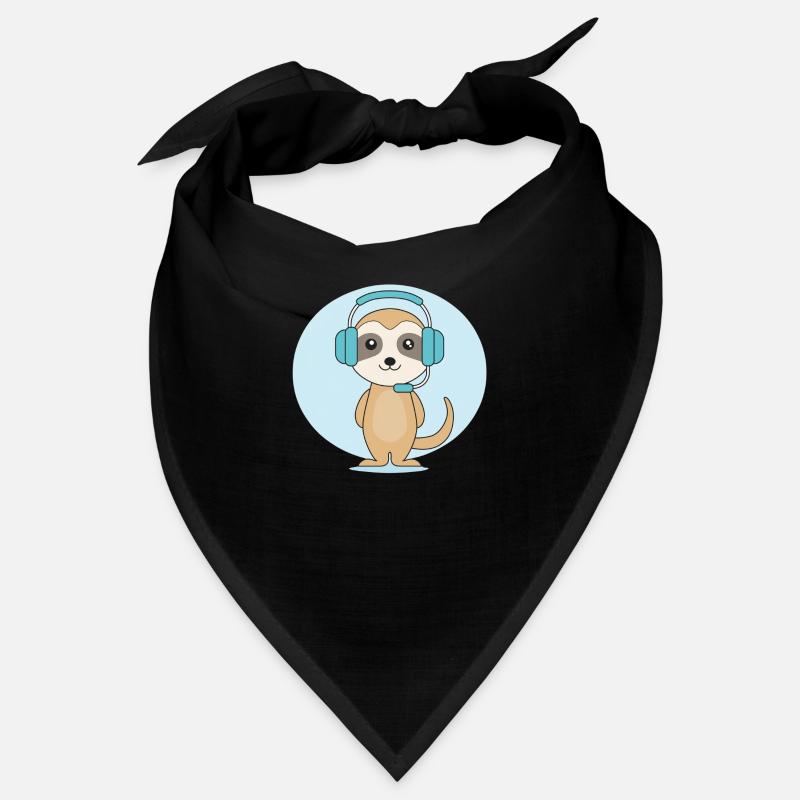Meerkat with headset Bandana