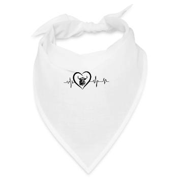 Highland-Herzschlag - Bandana - Weiß - Vorne