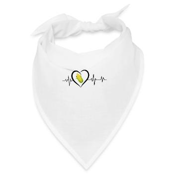 Herzschlag Mais - Bandana - Weiß - Vorne