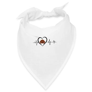 Irischer Herzschlag-Setter - Bandana - Weiß - Vorne