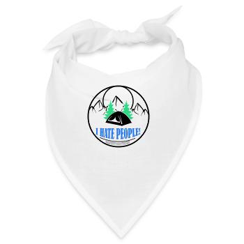 i hate people - Bandana - Weiß - Vorne