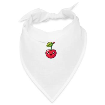 Fröhliche Kirsche im Roten Cartoon-Stil - Bandana - Weiß - Vorne