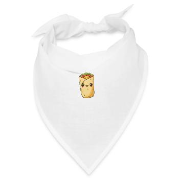Appetitlicher Wrap Kebab Cartoon - Bandana - Weiß - Vorne