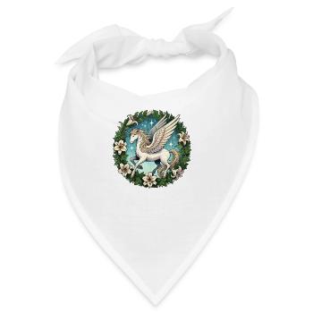 Pegasus Einhorn - Bandana - Weiß - Vorne