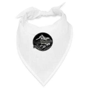 Schweizer Berge - Bandana - Weiß - Vorne