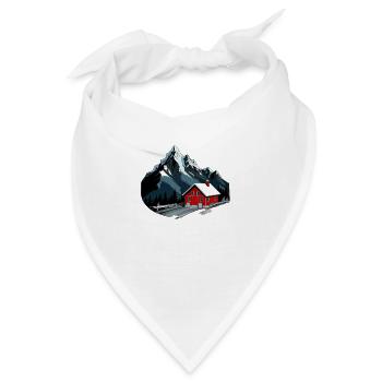 Schweizer Berge - Bandana - Weiß - Vorne
