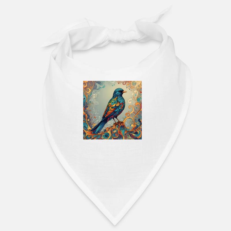 Bird Colored Rectangular Bandana