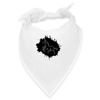 unicorn klecks - Bandana - Weiß - Vorne