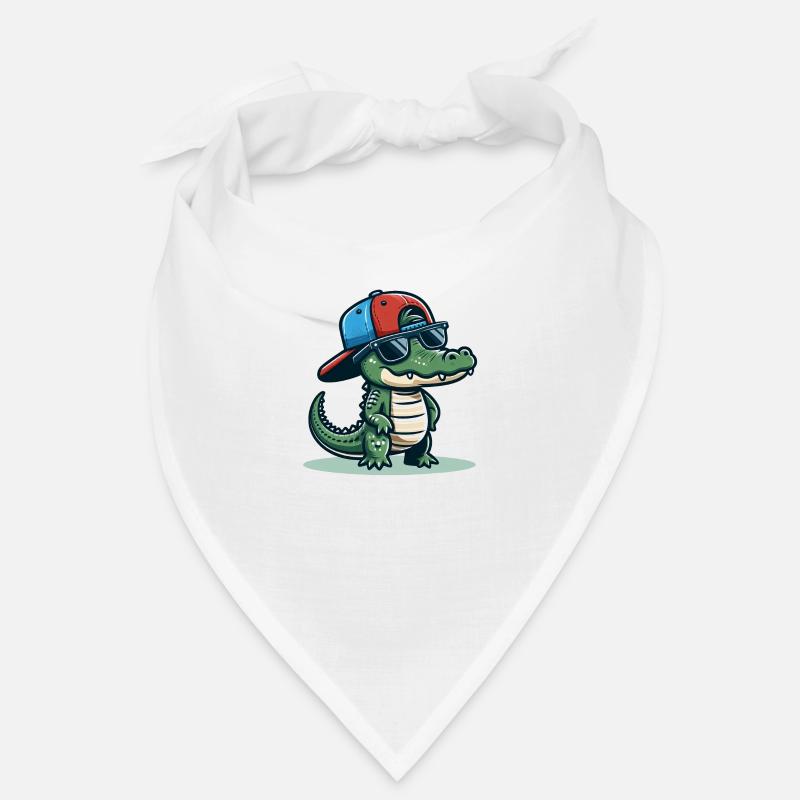 Crocodile with Basecap and Sunglasses - Krokodil Bandana